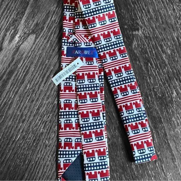 🇺🇸🐘Republican Elephant Patriotic Stars & Stripes Men’s Necktie! - Picture 12 of 15